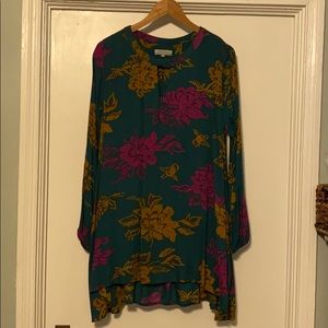 World Market Floral Tunic (Green)